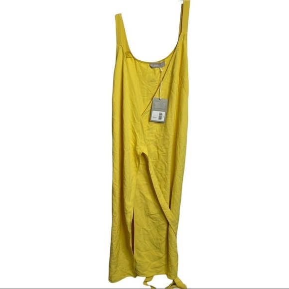 NWT Everlane Size 4 Yellow Japanese GoWeave Tank Wrap Midi Dress $100 - Picture 7 of 8